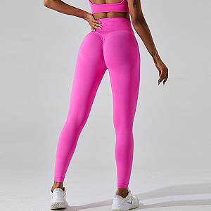 Fitness Set Αθλητικό Ψηλόμεσο Κολάν και Μπουστάκι Bubblegum