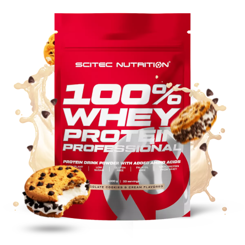 Scitec Nutrition 100% Whey Professional with Added Amino Acids Πρωτεΐνη Ορού Γάλακτος Χωρίς Γλουτένη 1000gr