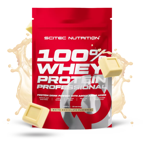 Scitec Nutrition 100% Whey Professional with Added Amino Acids Πρωτεΐνη Ορού Γάλακτος Χωρίς Γλουτένη 1000gr