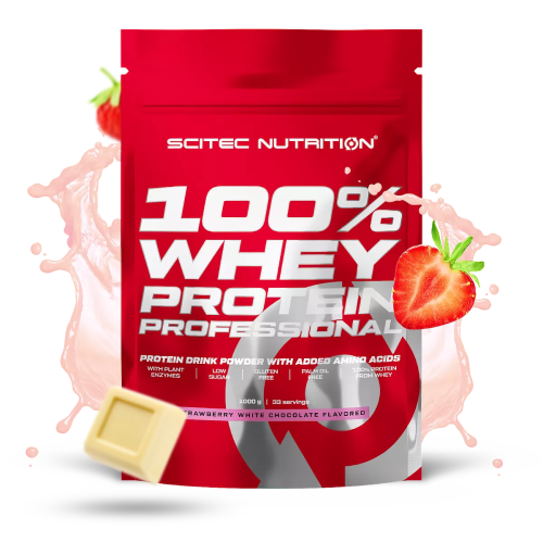 Scitec Nutrition 100% Whey Professional with Added Amino Acids Πρωτεΐνη Ορού Γάλακτος Χωρίς Γλουτένη 1000gr