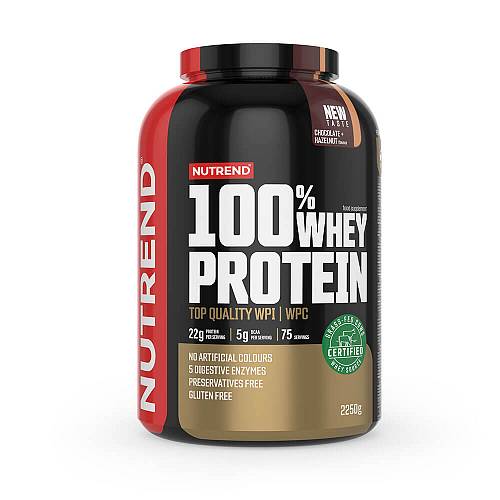 Nutrend 100% Whey Πρωτεΐνη Ορού Γάλακτος Χωρίς Γλουτένη 2250gr