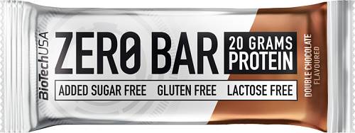 Biotech USA Zero Bar with Native Whey Isolate Μπάρα με 40% Πρωτεΐνη & Γεύση Double Chocolate 50gr