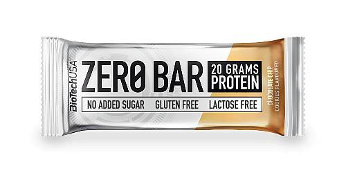 Biotech USA Zero Bar With Native Whey Isolate Μπάρα με 20gr Πρωτεΐνης & Γεύση Chocolate Chip Cookie 50gr