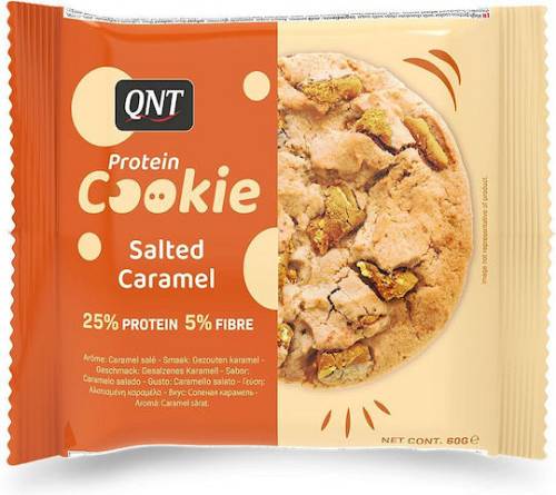 QNT Μπισκότα Πρωτεΐνης με Κομματάκια Salted Caramel 60gr