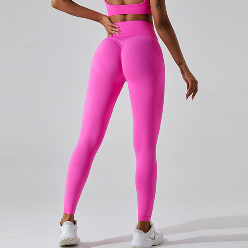 Fitness Set Αθλητικό Ψηλόμεσο Κολάν και Μπουστάκι Bubblegum